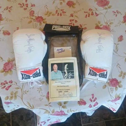 Henry cooper signed pro - cooper, pro-box