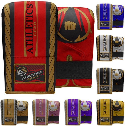 Leather boxing bag mitts punch - boxing,