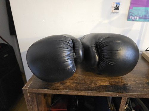 Boxing gloves 16oz black - boxing,